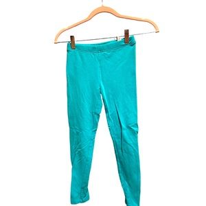 Beautiful girls turquoise leggings size 8 by spotted Zebra brand